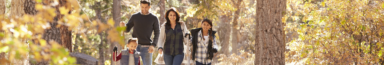 family on hike