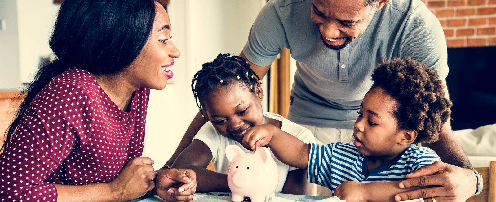 family saving money