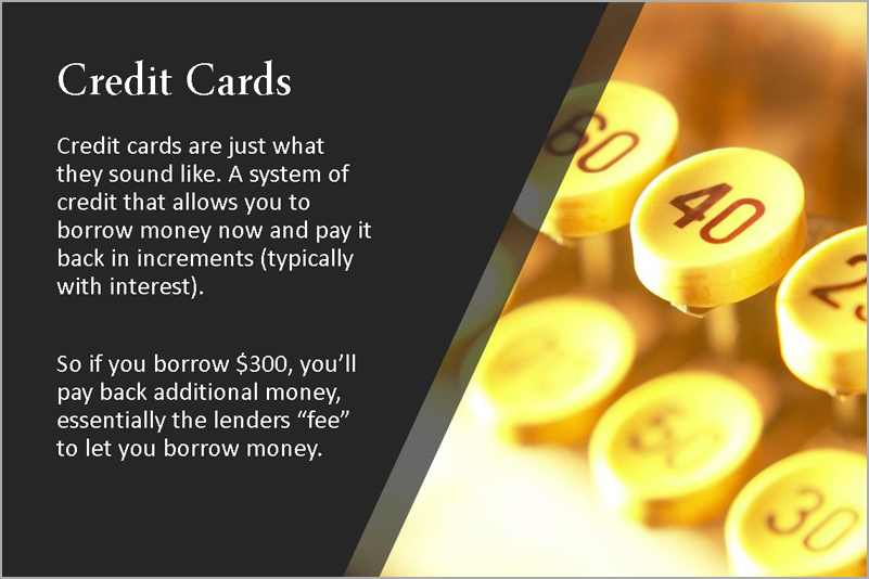 Credit Cards middle school financial education