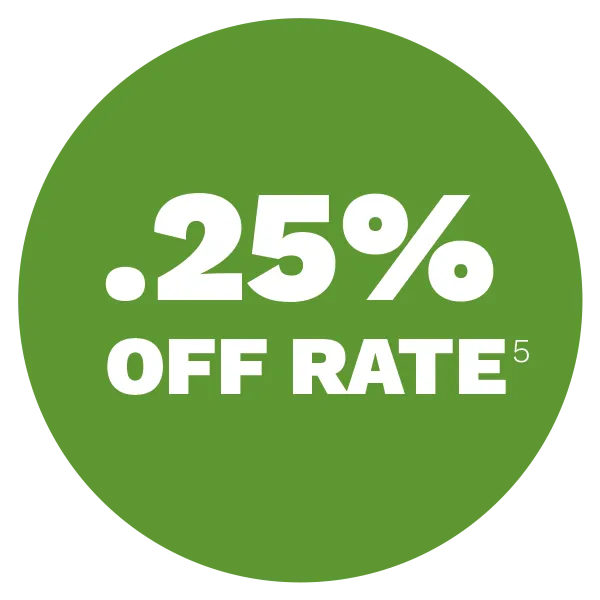 .25% off rate